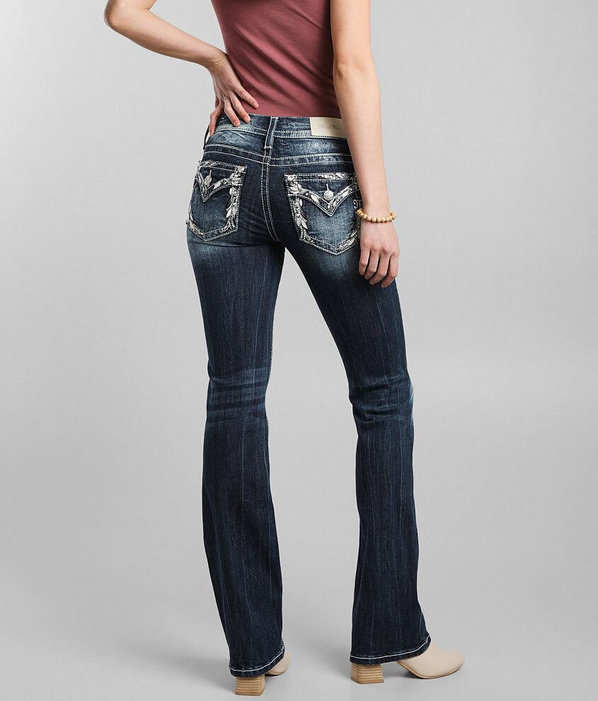 Miss Me Low Rise Slim Boot Stretch Jean - Women's Jeans in K220 | Buckle