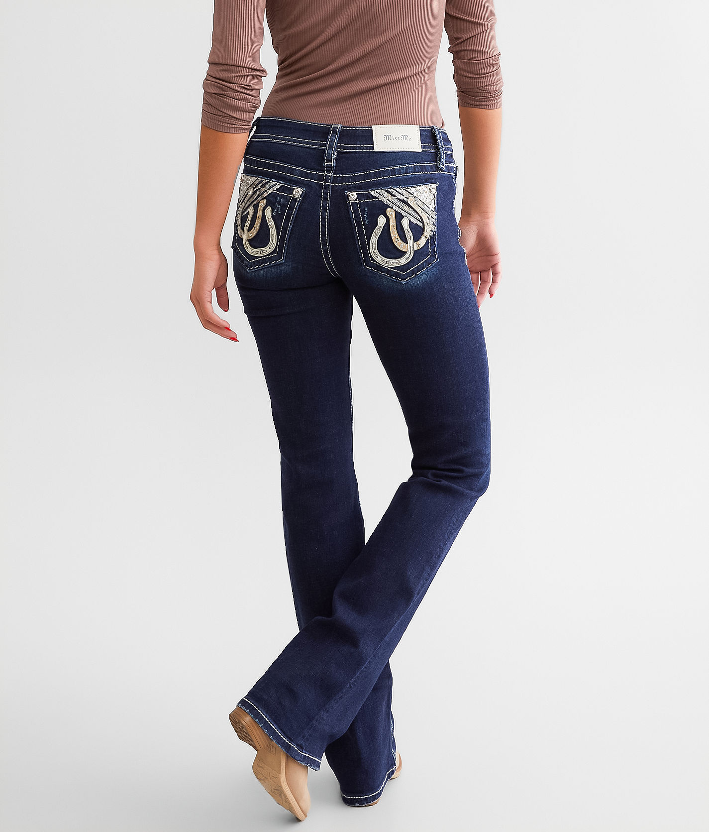 Miss Me Low Rise Boot Stretch Jean - Women's Jeans in D1012 | Buckle