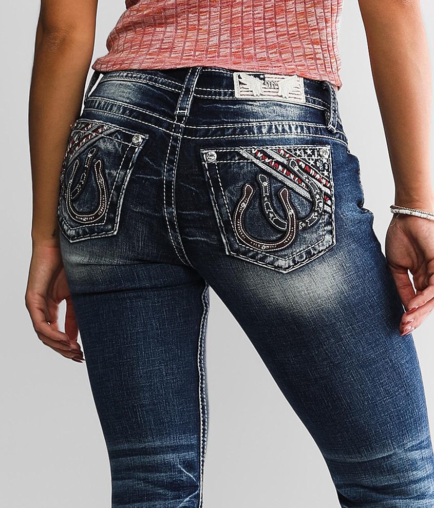 Miss Me Low Rise Ankle Skinny Stretch Cuffed Jean front view