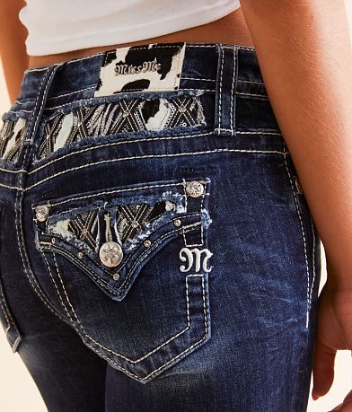Miss Me Low Rise Boot Stretch Jean back pocket view