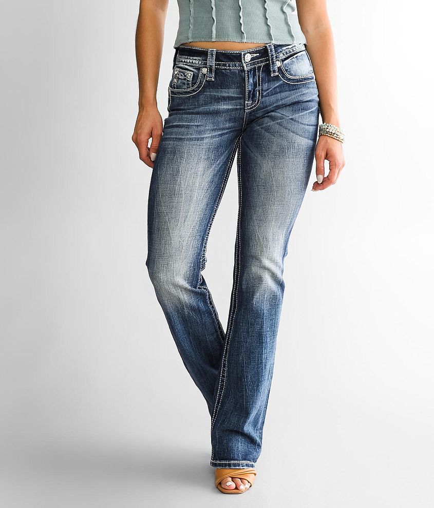 Miss Me Low Rise Boot Stretch Jean front view