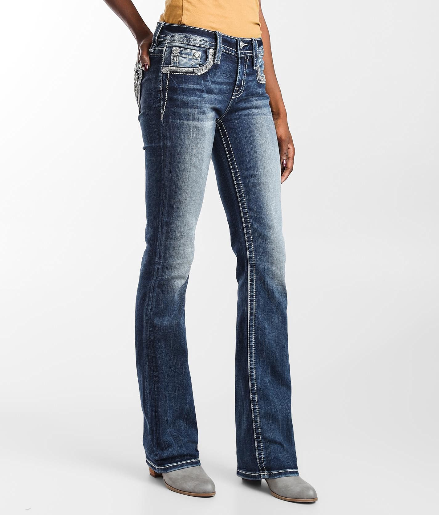 Miss Me Low Rise Boot Stretch Jean - Women's Jeans in K1129 | Buckle