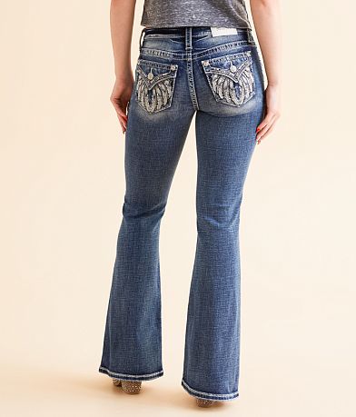 Miss Me Low Rise Flare Stretch Jean BACK