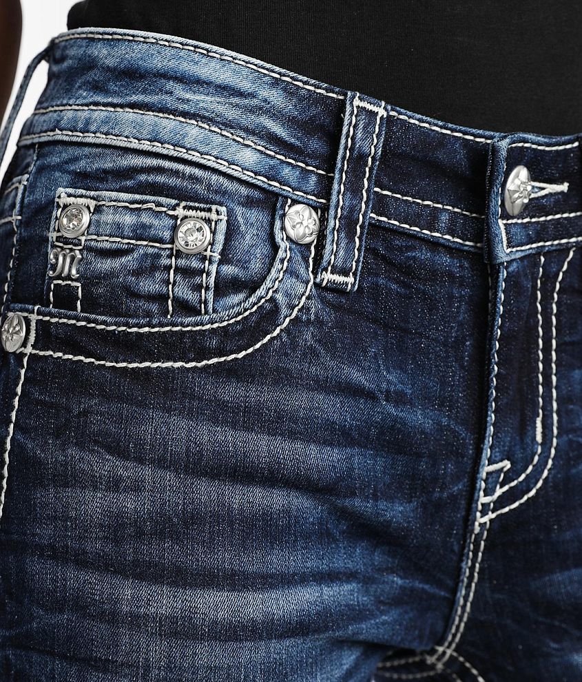 Low Rise Straight Stretch Cuffed Jean