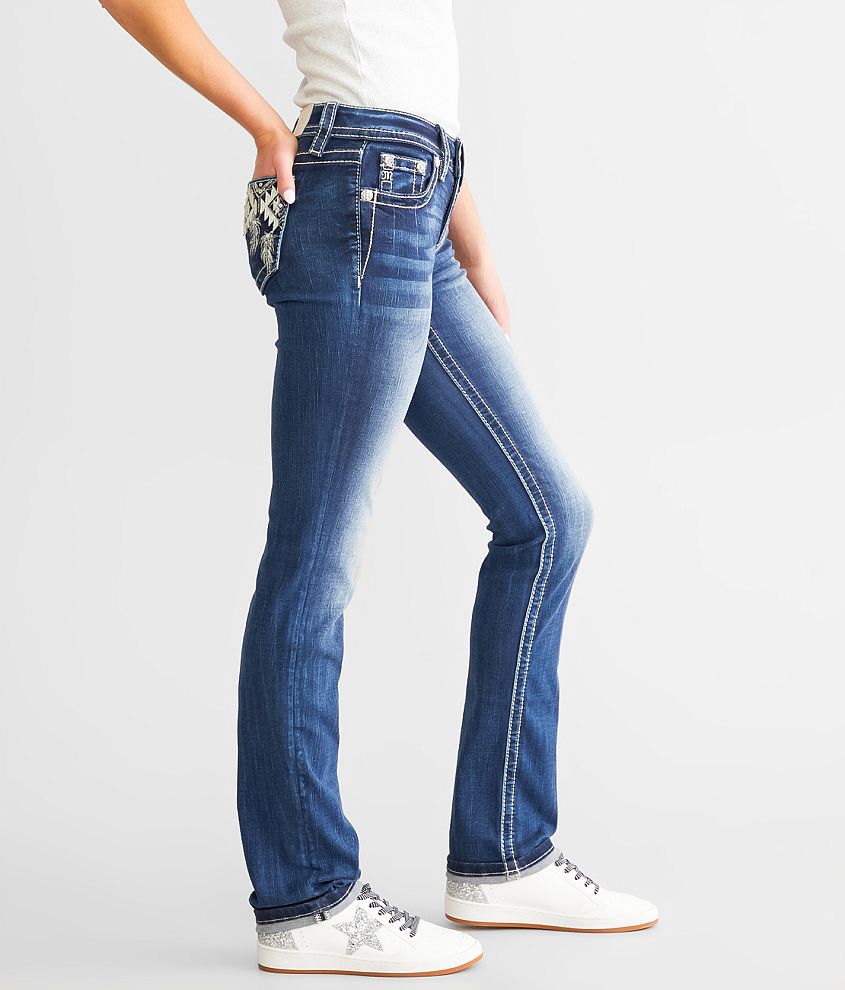 Miss Me Low Rise Straight Stretch Jean front view