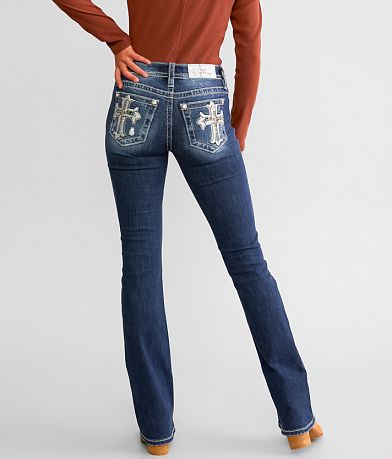 Miss Me Low Rise Tailored Boot Stretch Jean back view