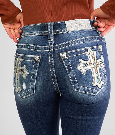 Miss Me Low Rise Tailored Boot Stretch Jean misc detail 1 view