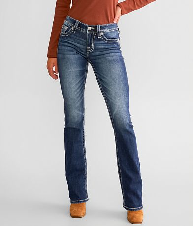 Miss Me Low Rise Tailored Boot Stretch Jean full left side view