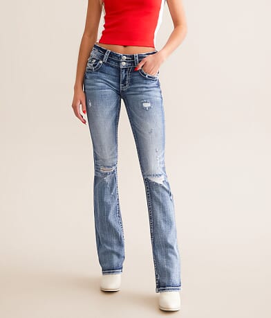 Miss Me Low Rise Tailored Boot Stretch Jean front view