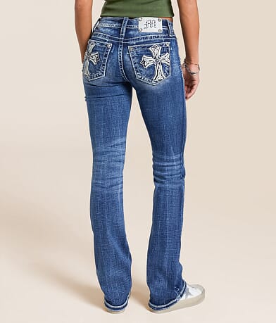 Miss Me Low Rise Tailored Boot Stretch Jean back view