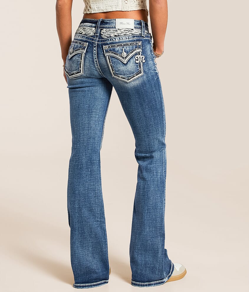 Low Rise Flare Stretch Jean - thumbnail 4