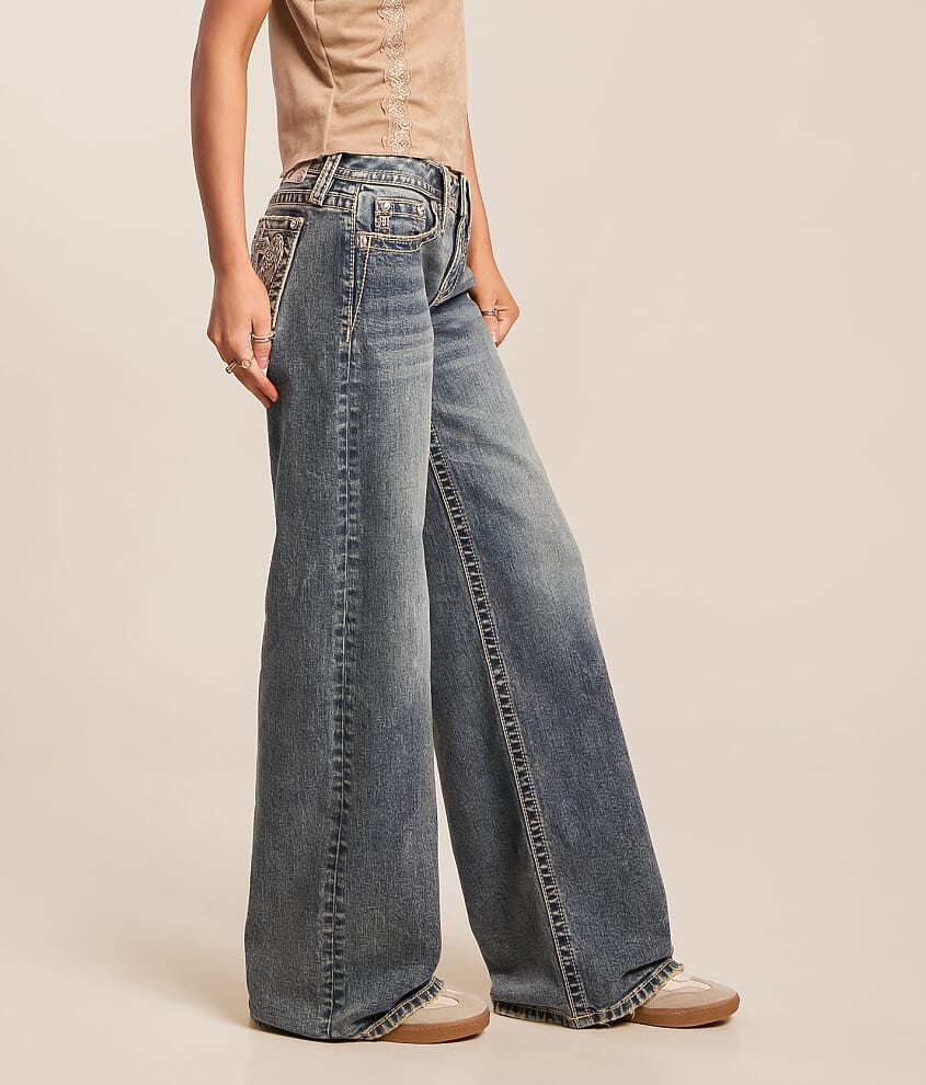 Low Rise Wide Leg Stretch Jean - thumbnail 3