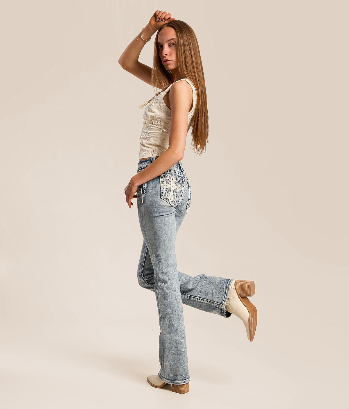 Miss Me Low Rise Boot Stretch Jean — M1015 by Buckle