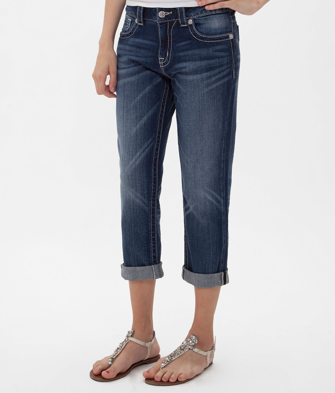 denim boyfriend capris