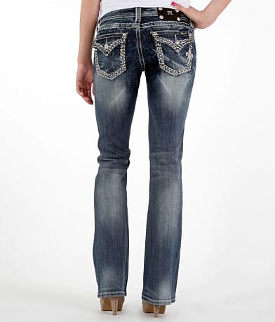 Miss Me Rhinestone Boot Stretch Jean BACK