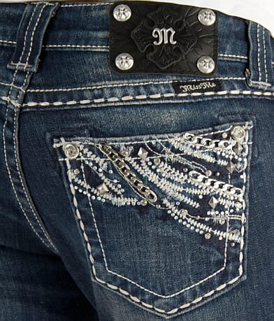 Miss Me Easy Boot Mixed Hardware Stretch Jean back pocket view