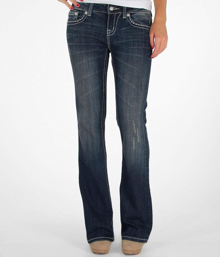 Miss Me Easy Boot Mixed Hardware Stretch Jean front view