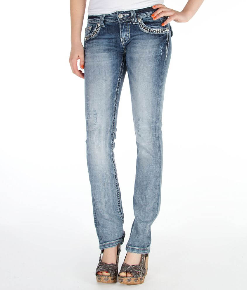 Miss Me Stud Straight Stretch Jean front view