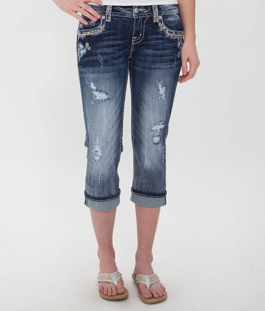 Miss Me Easy Cropped Stretch Jean front view