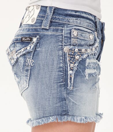 Miss Me Frayed Easy Stretch Short RIGHT_DETAIL