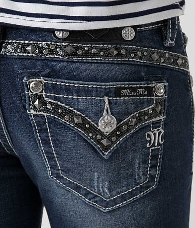 Miss Me Boot Stretch Jean back pocket view