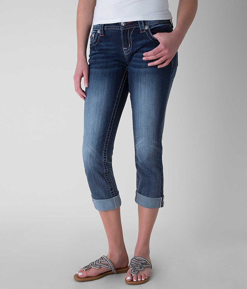 Miss Me Easy Stretch Cropped Jean front view