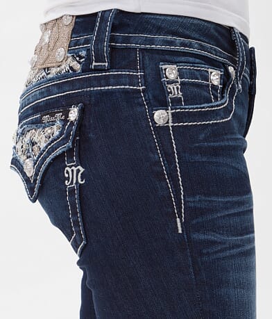 Miss Me Glitter Boot Stretch Jean right detail view