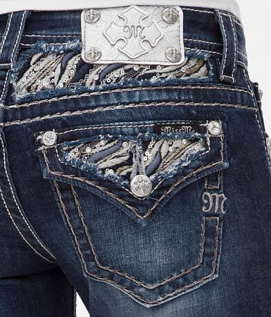 Miss Me Boot Stretch Jean back pocket view