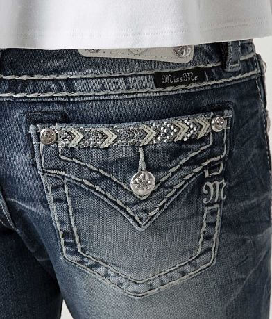 Miss Me Boot Stretch Jean back pocket view