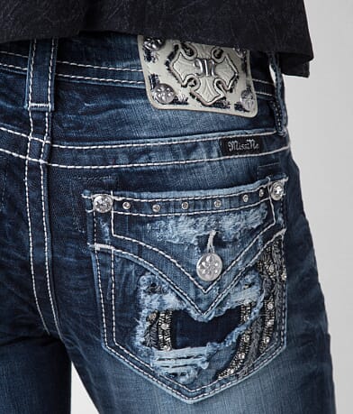 Miss Me Boot Stretch Jean back pocket view