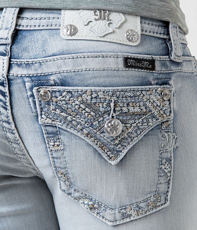 Miss Me Signature Boot Stretch Jean back pocket view