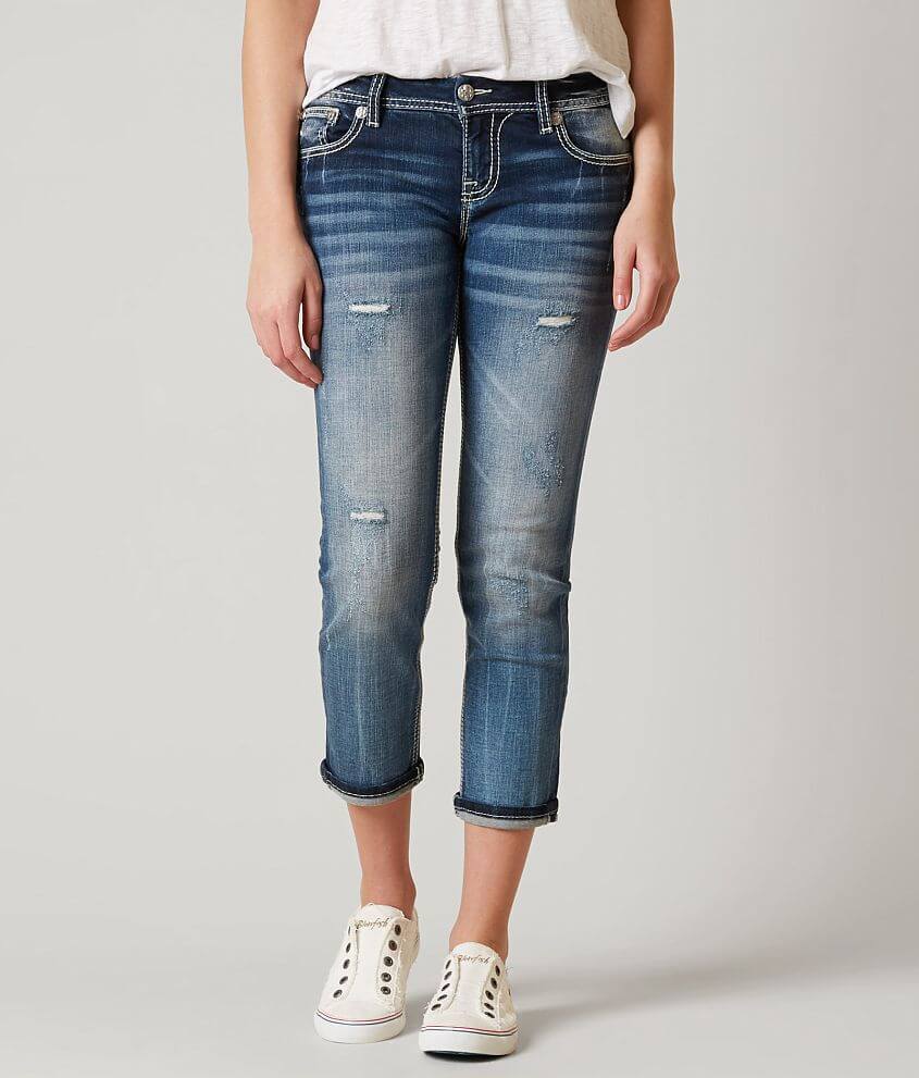 Miss Me Easy Stretch Cropped Jean front view