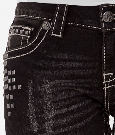 Miss Me Flag Stretch Short FRONT_POCKET