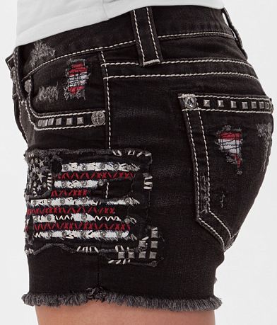 Miss Me Flag Stretch Short LEFT_DETAIL