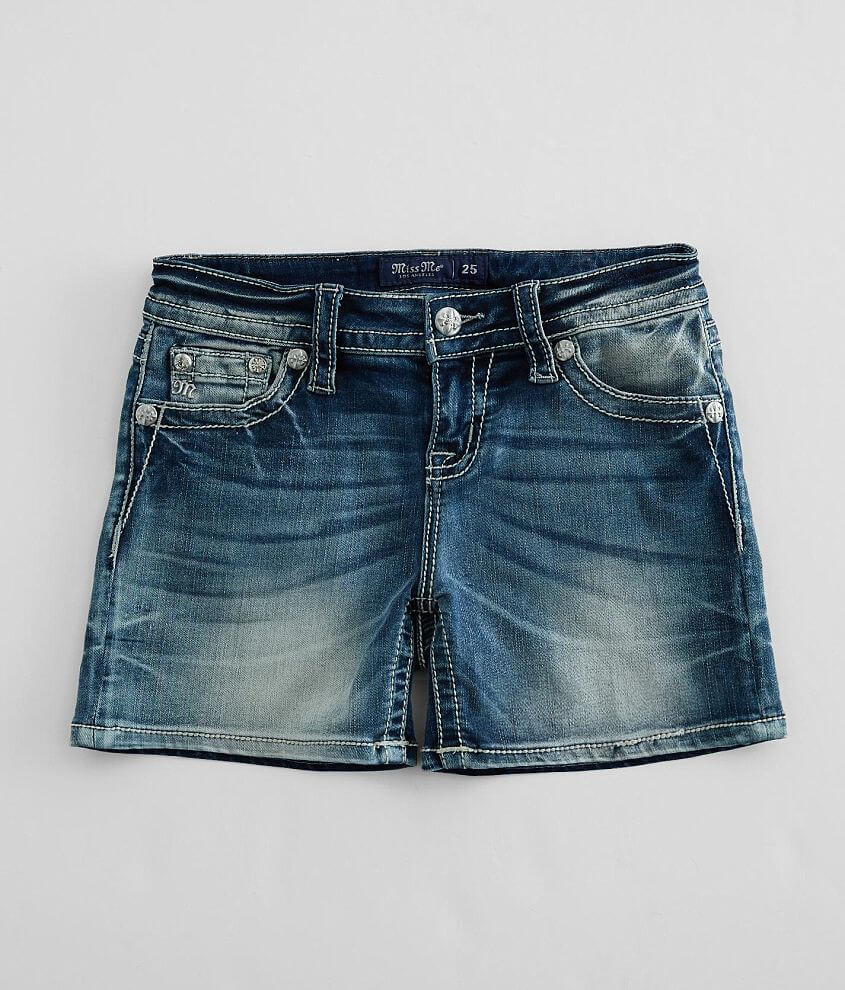 Miss Me Mid Rise Stretch Short Womens Shorts In M644 Buckle