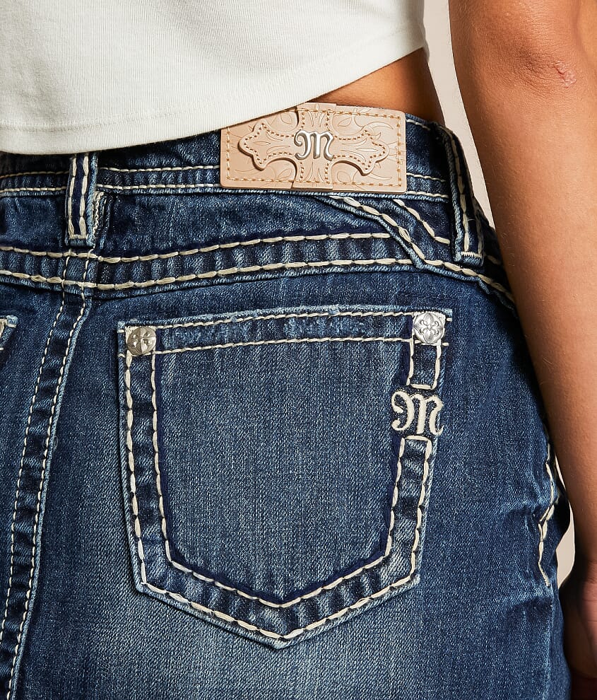 Mid-Rise Mini Denim Skirt