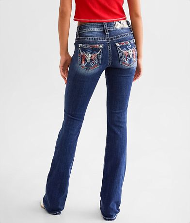 Miss Me Mid-Rise Boot Stretch Jean back view