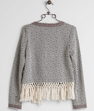 Miss Me Fringe Blazer back view