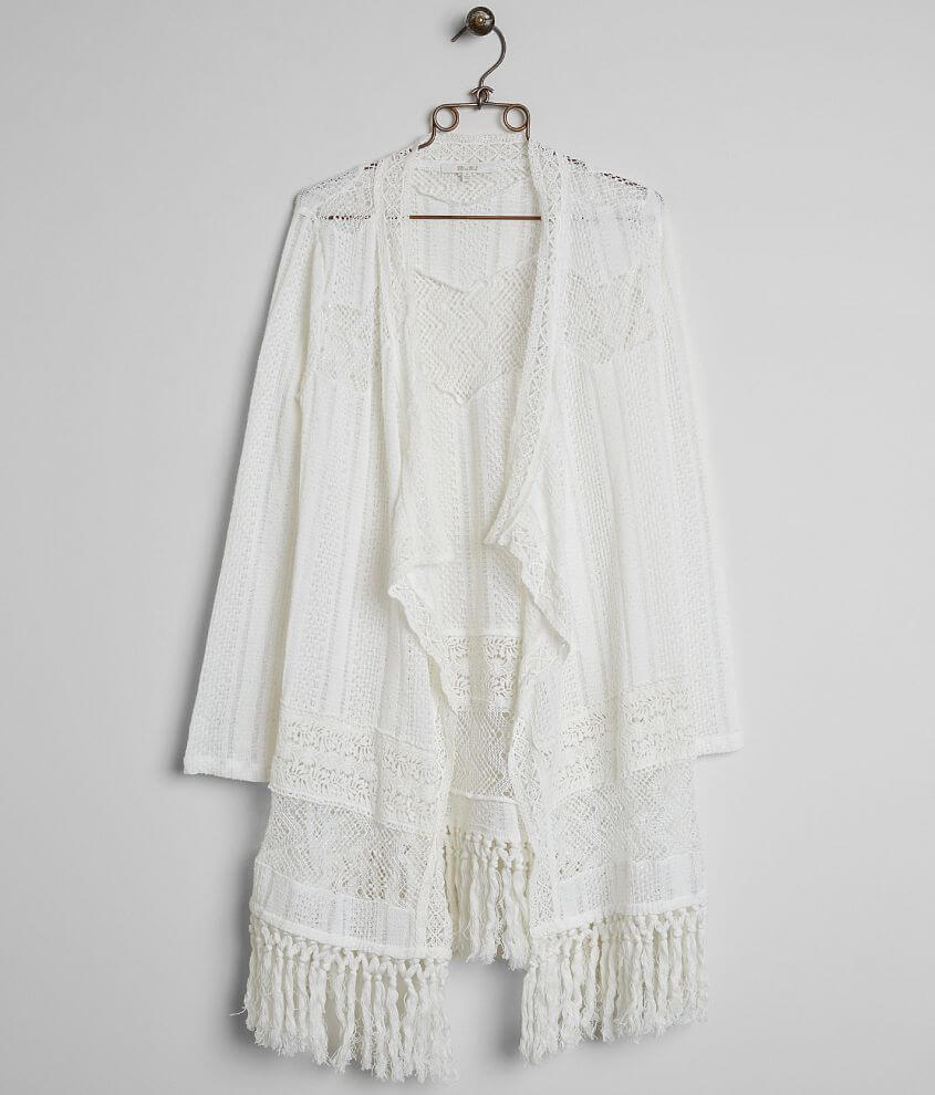Miss Me Fringe Cardigan front view