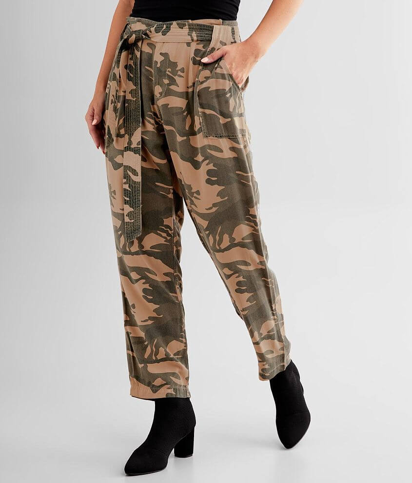 Miss Me Camo Taper Pant front view