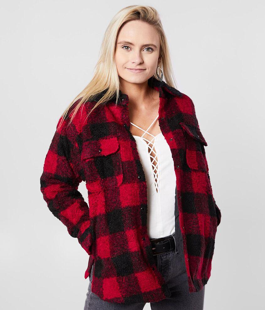 Checkered hot sale red jacket