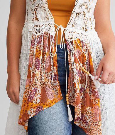 Miss Me Pieced Crochet Vest misc detail 1 view