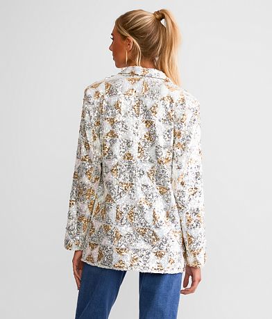 Miss Me Sequin Blazer BACK