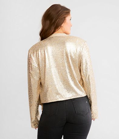 Miss Me Sequin Cropped Jacket BACK