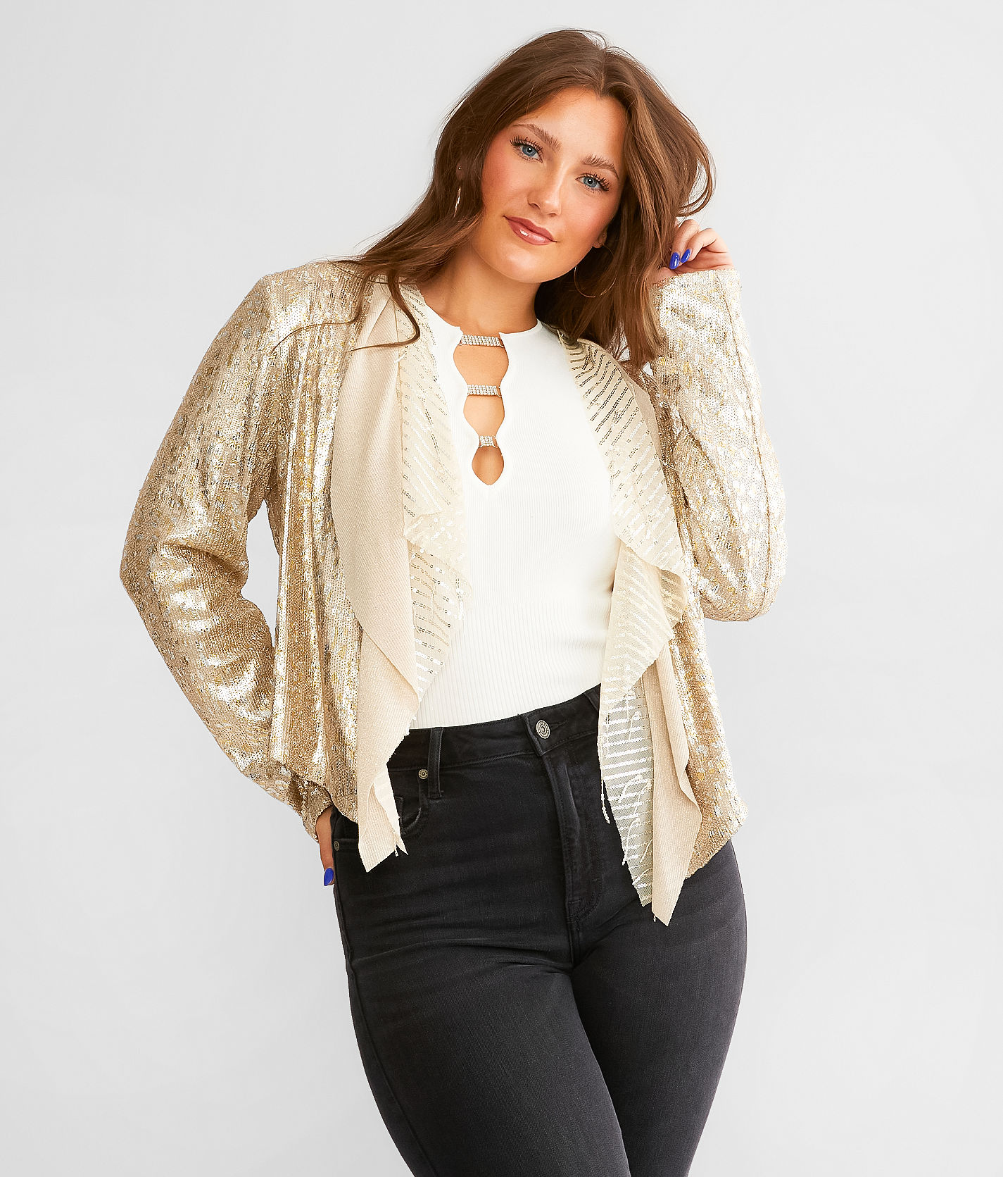 Rose gold hot sale cropped jacket