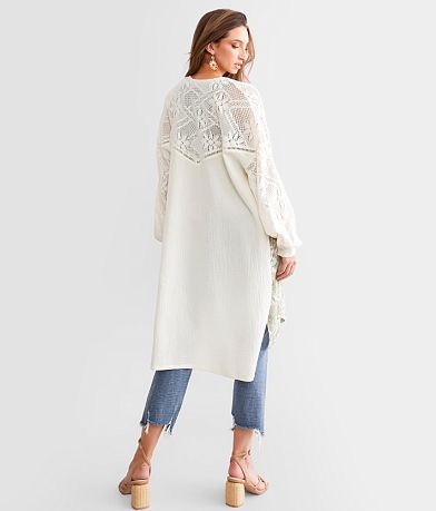 Miss Me Pieced Chiffon Kimono BACK