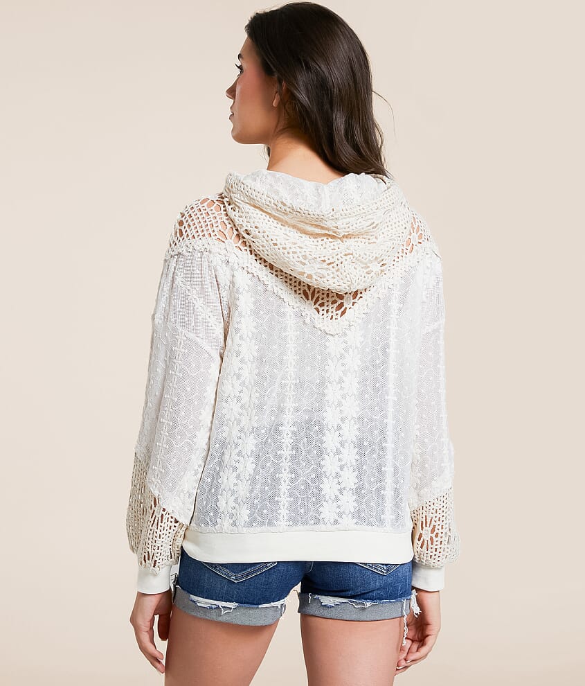 Mixed Lace Hoodie - thumbnail 3