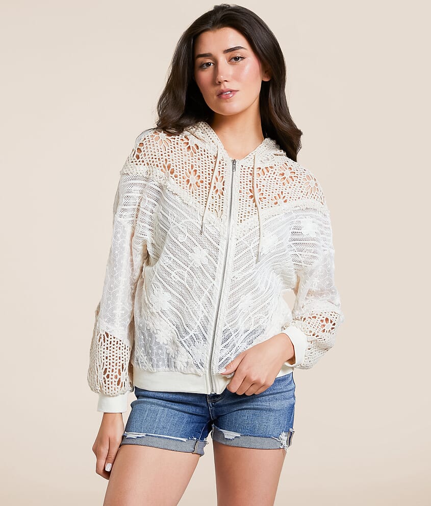 Mixed Lace Hoodie - thumbnail 2