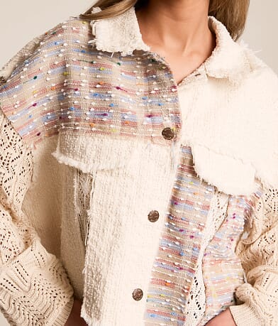 Pieced Crochet Cropped Jacket thumbnail 4