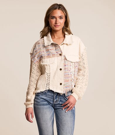 Pieced Crochet Cropped Jacket thumbnail 2